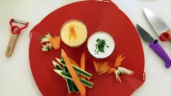 1 2 3 cuisine Crayons de légumes sauces dip