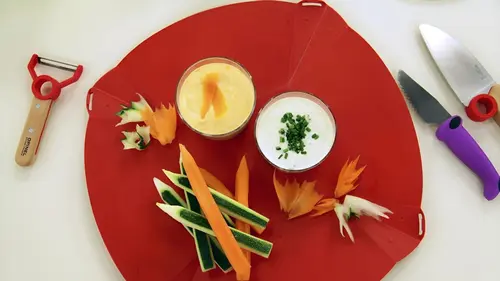 1 2 3 cuisine Crayons de légumes sauces dip