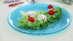 1 2 3 cuisine  Souris et champignons mimosa