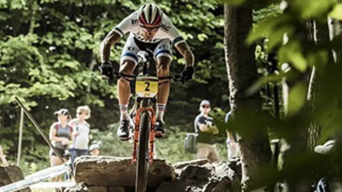 5e manche. Epreuve messieurs VTT Coupe du monde de descente 2017
