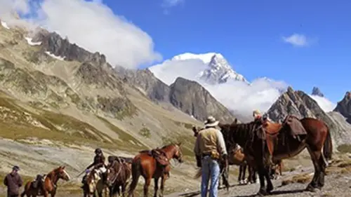 Casting A cheval autour du Mont-Blanc
