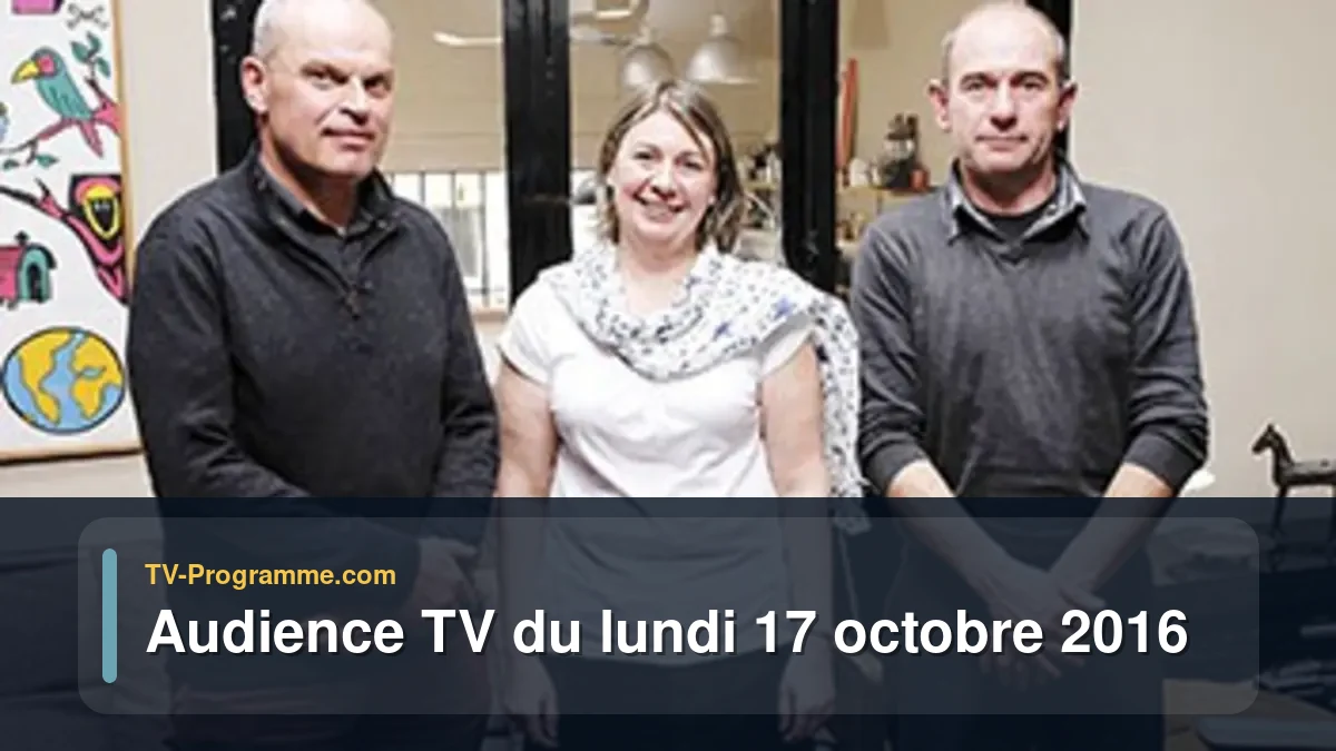 Audiences TV et audimat en prime time du Lundi 17 octobre 2016