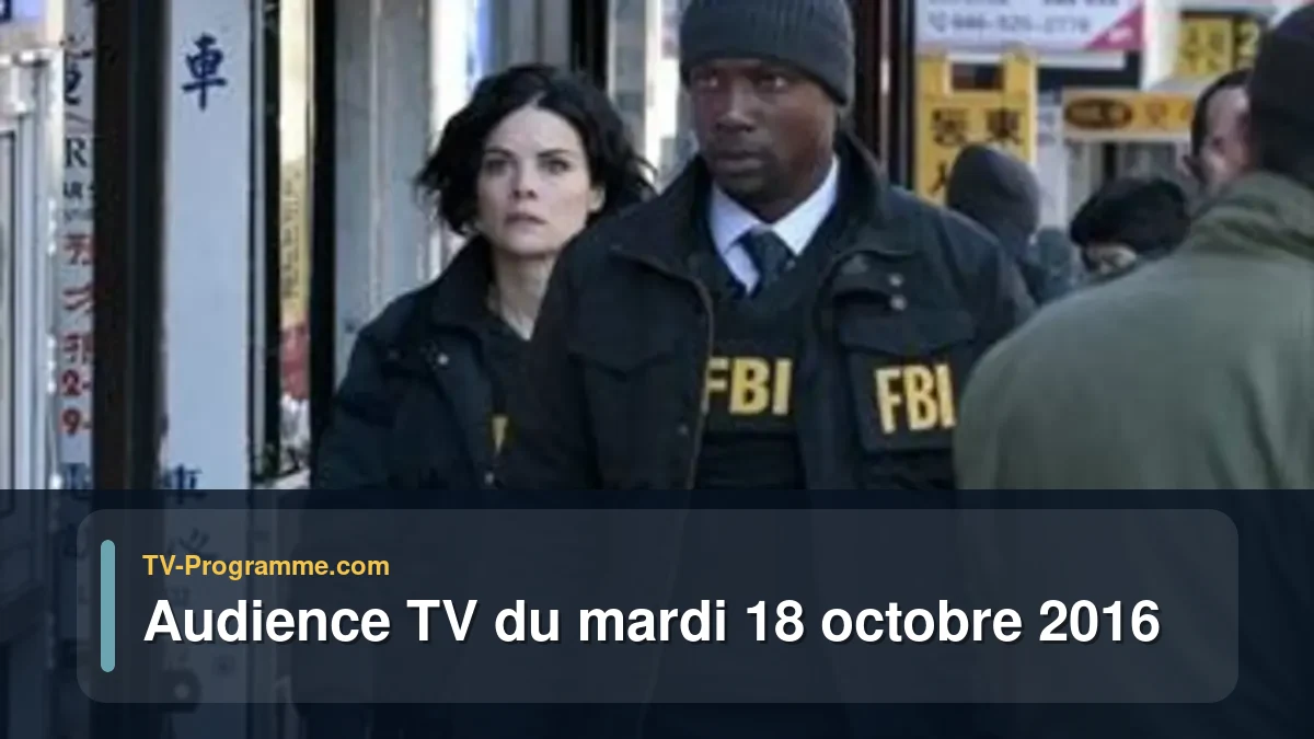 Audiences TV et audimat en prime time du Mardi 18 octobre 2016