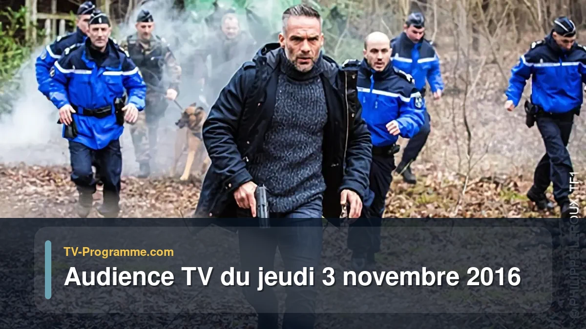 Audience TV du Jeudi 3 novembre 2016