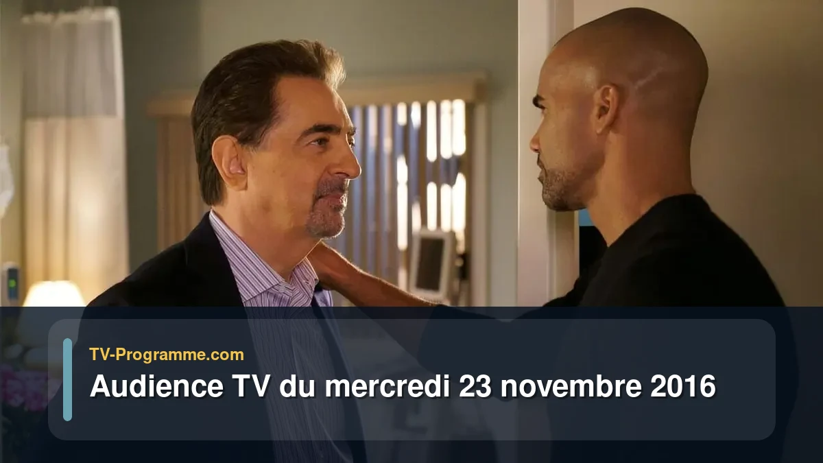 Audience TV du Mercredi 23 novembre 2016