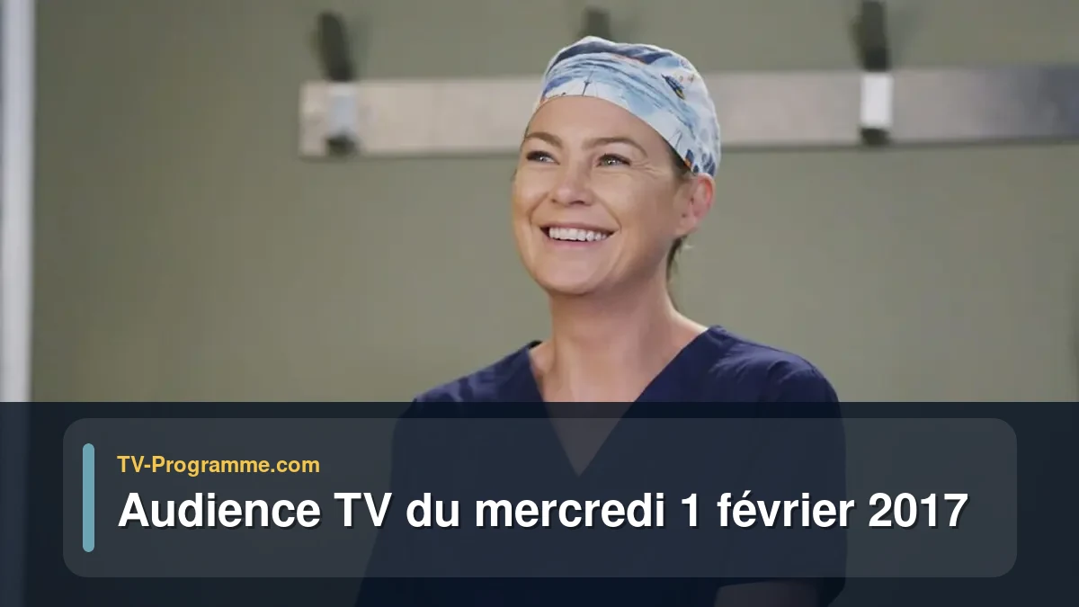 Audiences TV et audimat en prime time du Mercredi 1 février 2017