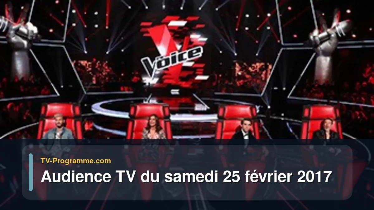Audience TV du Samedi 25 février 2017