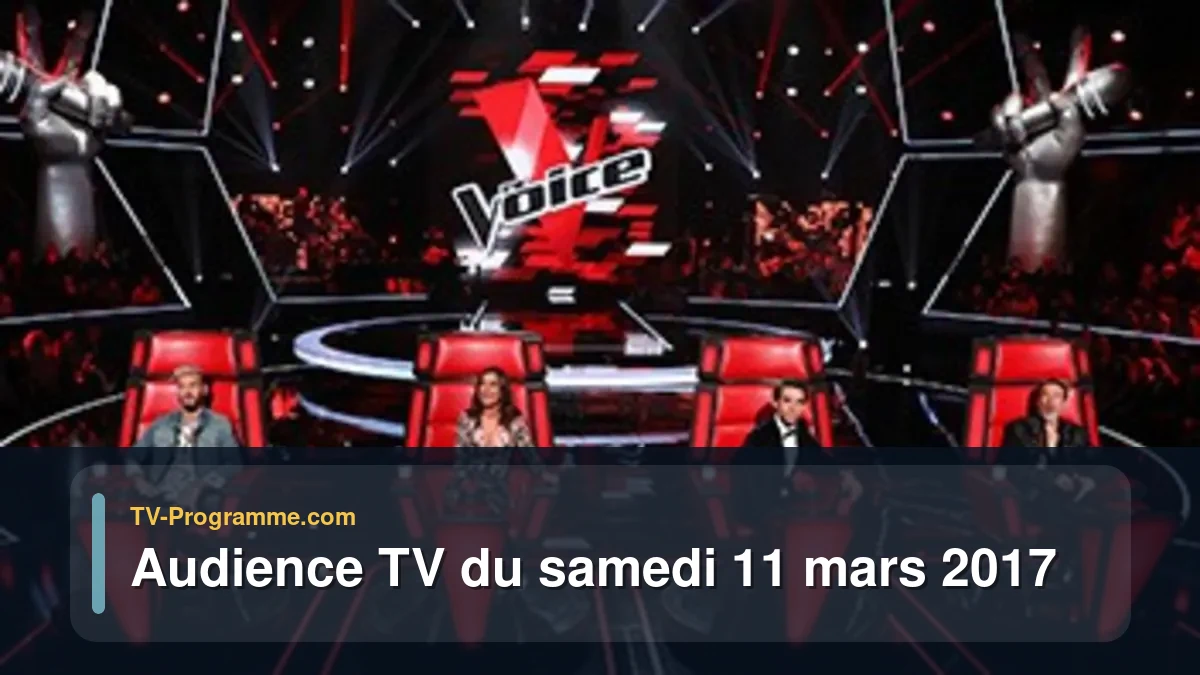 Audience TV du Samedi 11 mars 2017