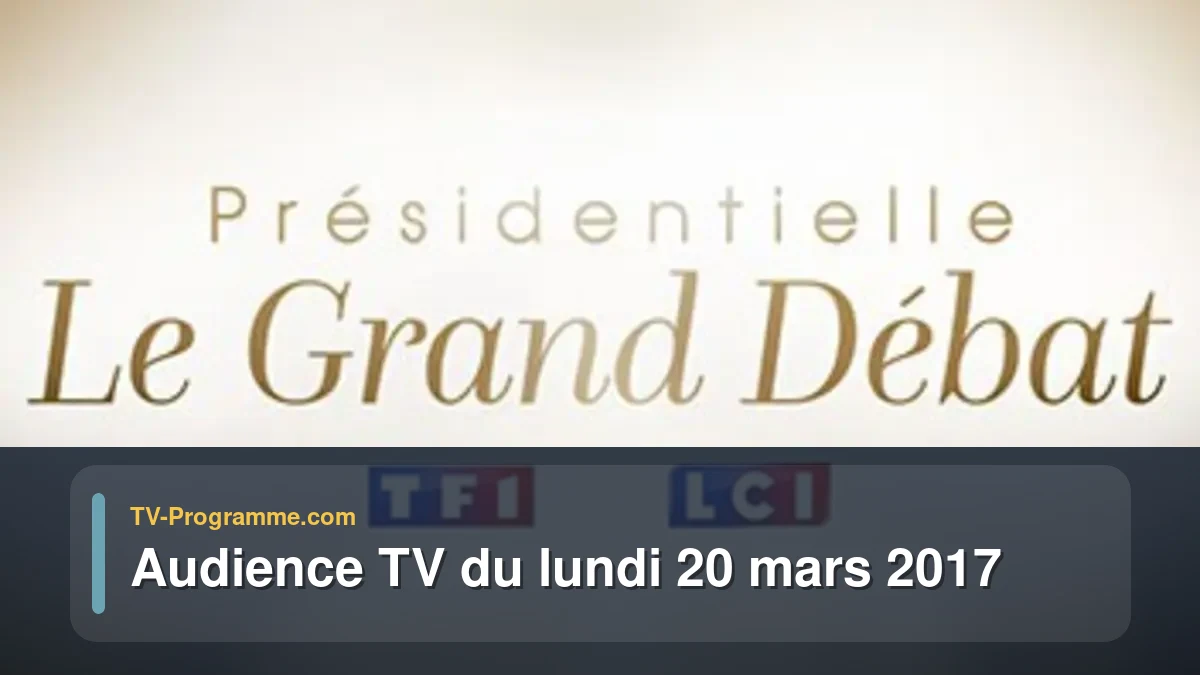 Audiences TV et audimat en prime time du Lundi 20 mars 2017