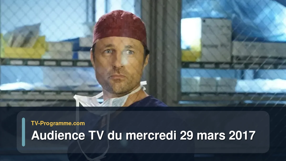 Audiences TV et audimat en prime time du Mercredi 29 mars 2017