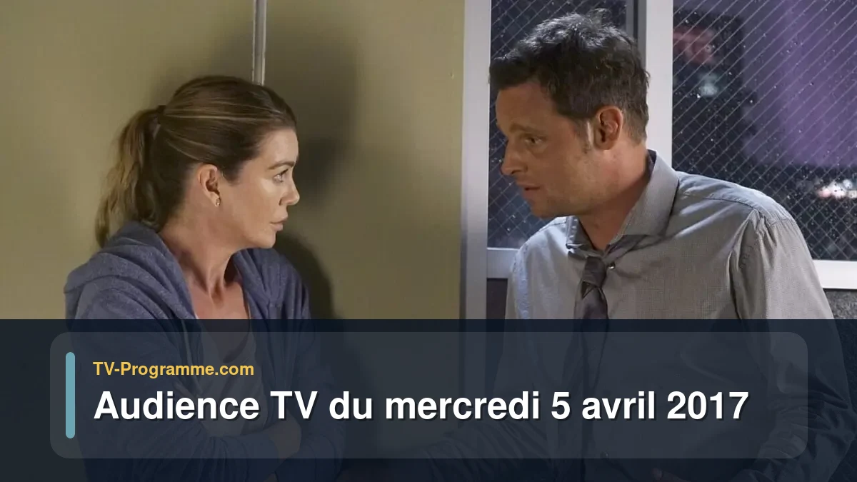 Audience TV du Mercredi 5 avril 2017