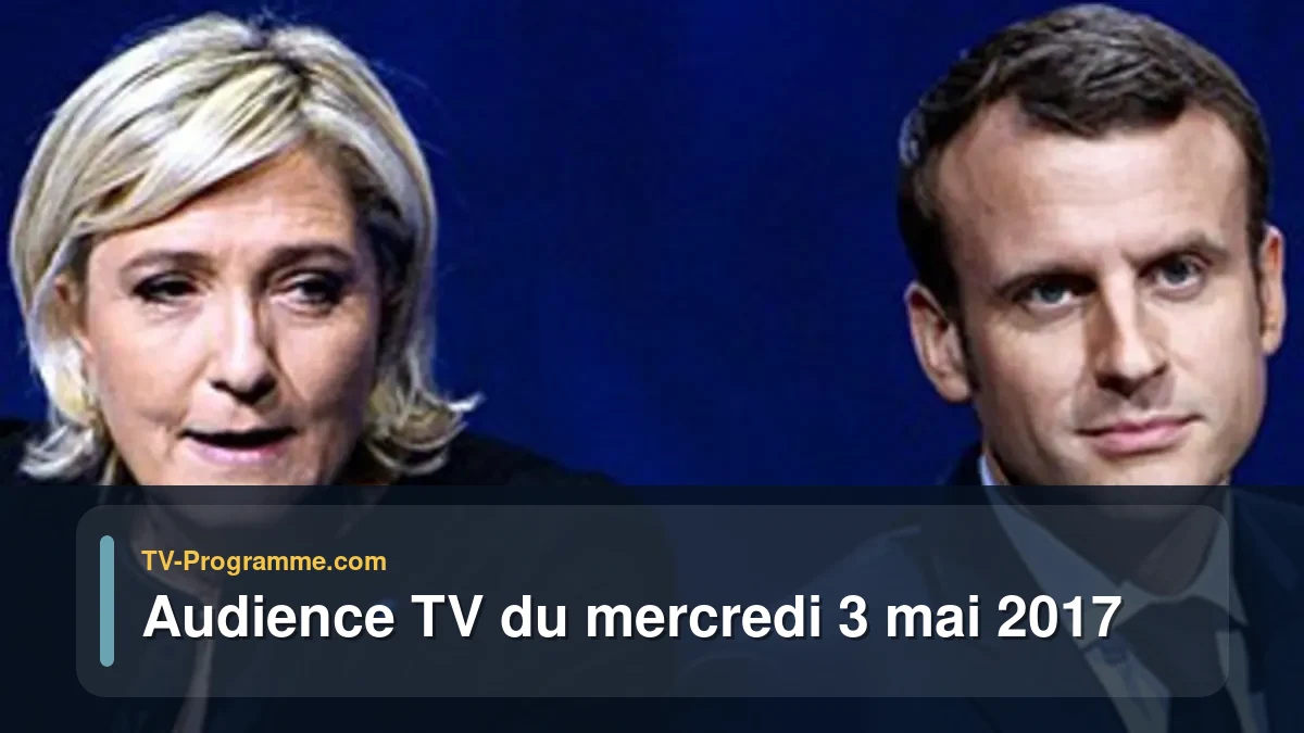 Audience TV du Mercredi 3 mai 2017