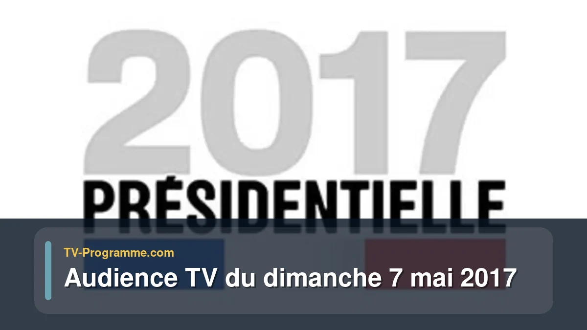 Audiences TV et audimat en prime time du Dimanche 7 mai 2017