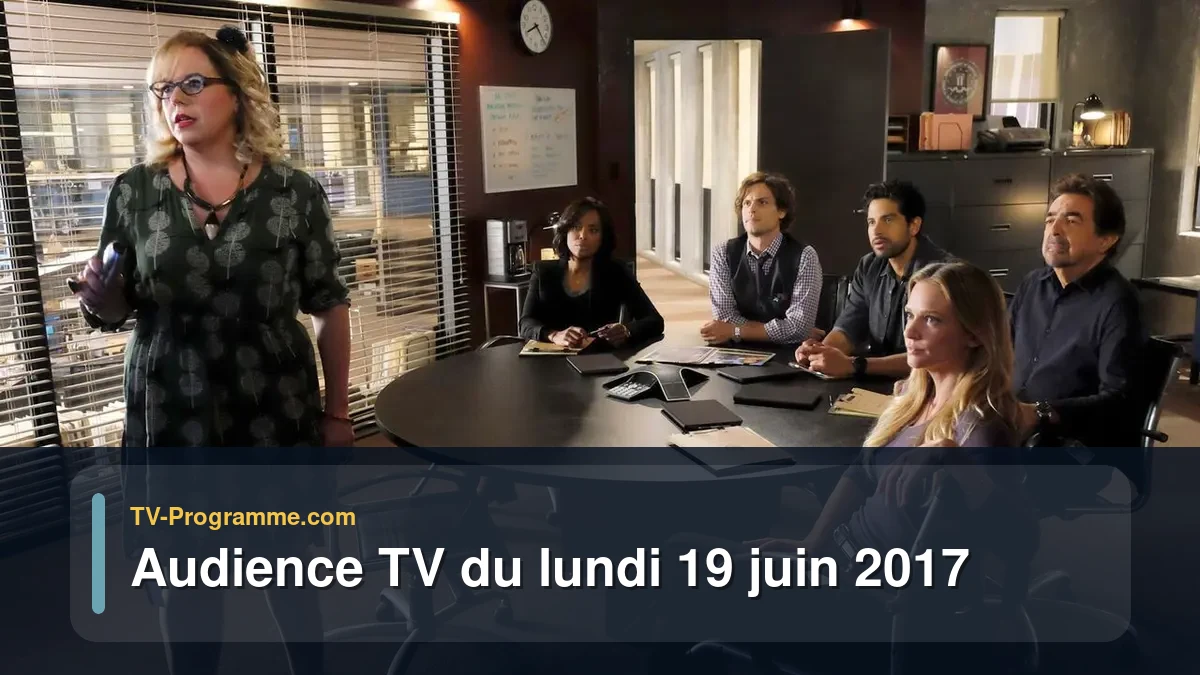 Audiences TV et audimat en prime time du Lundi 19 juin 2017