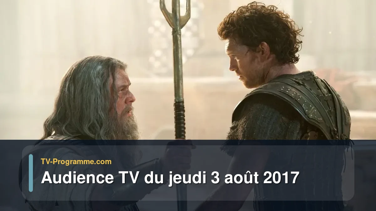 Audiences TV et audimat en prime time du Jeudi 3 août 2017