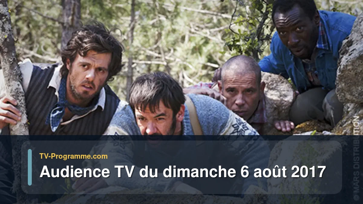 Audiences TV et audimat en prime time du Dimanche 6 août 2017