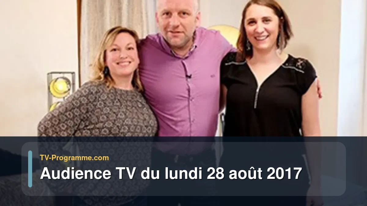 Audiences TV et audimat en prime time du Lundi 28 août 2017
