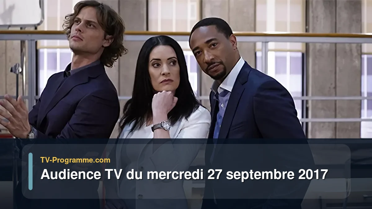 Audience TV du Mercredi 27 septembre 2017