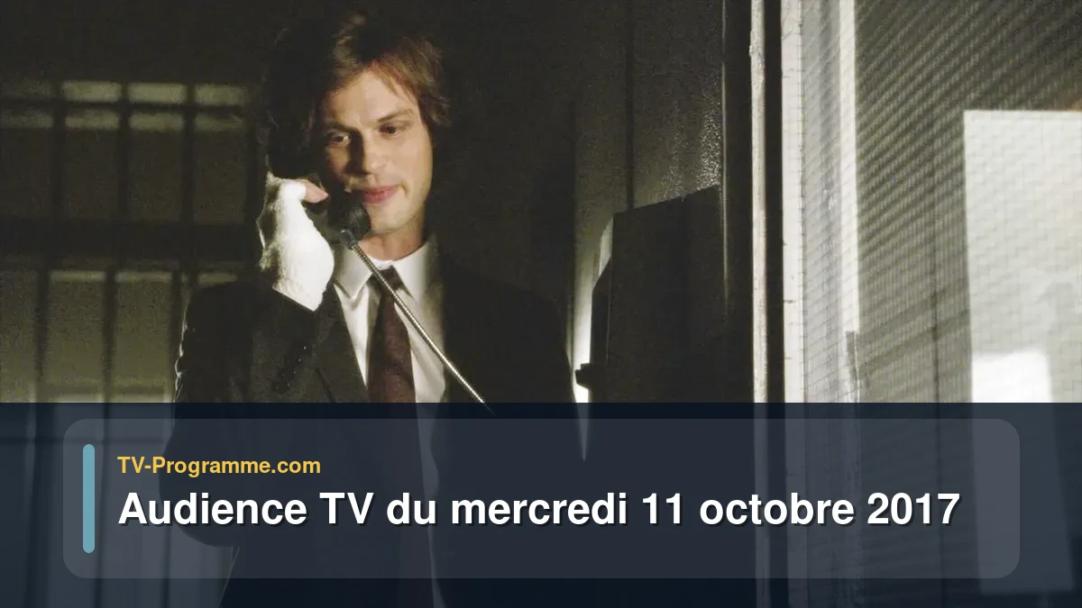Audiences TV et audimat en prime time du Mercredi 11 octobre 2017