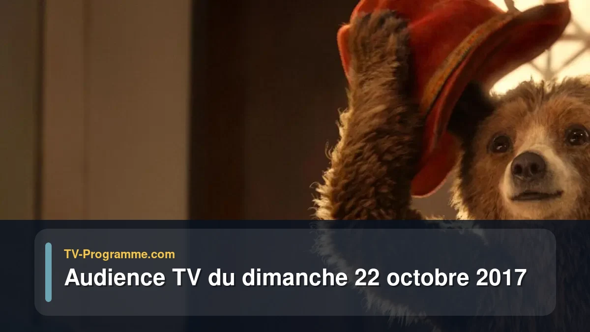 Audiences TV et audimat en prime time du Dimanche 22 octobre 2017