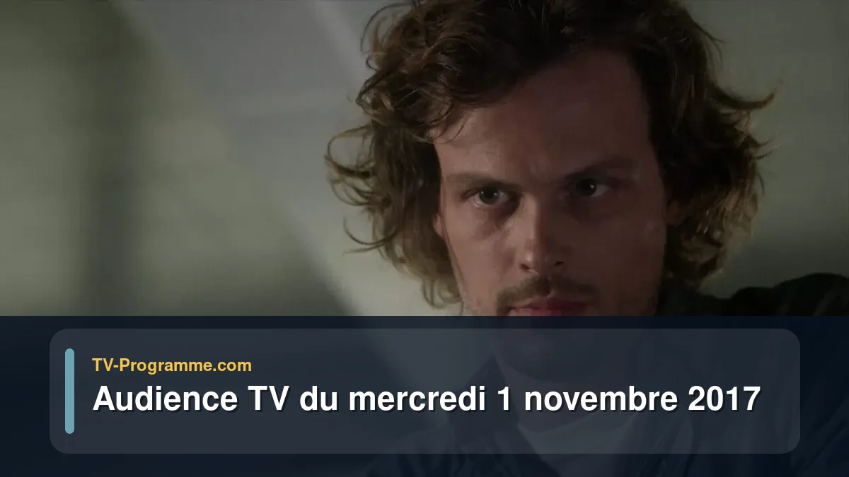 Audiences TV et audimat en prime time du Mercredi 1 novembre 2017