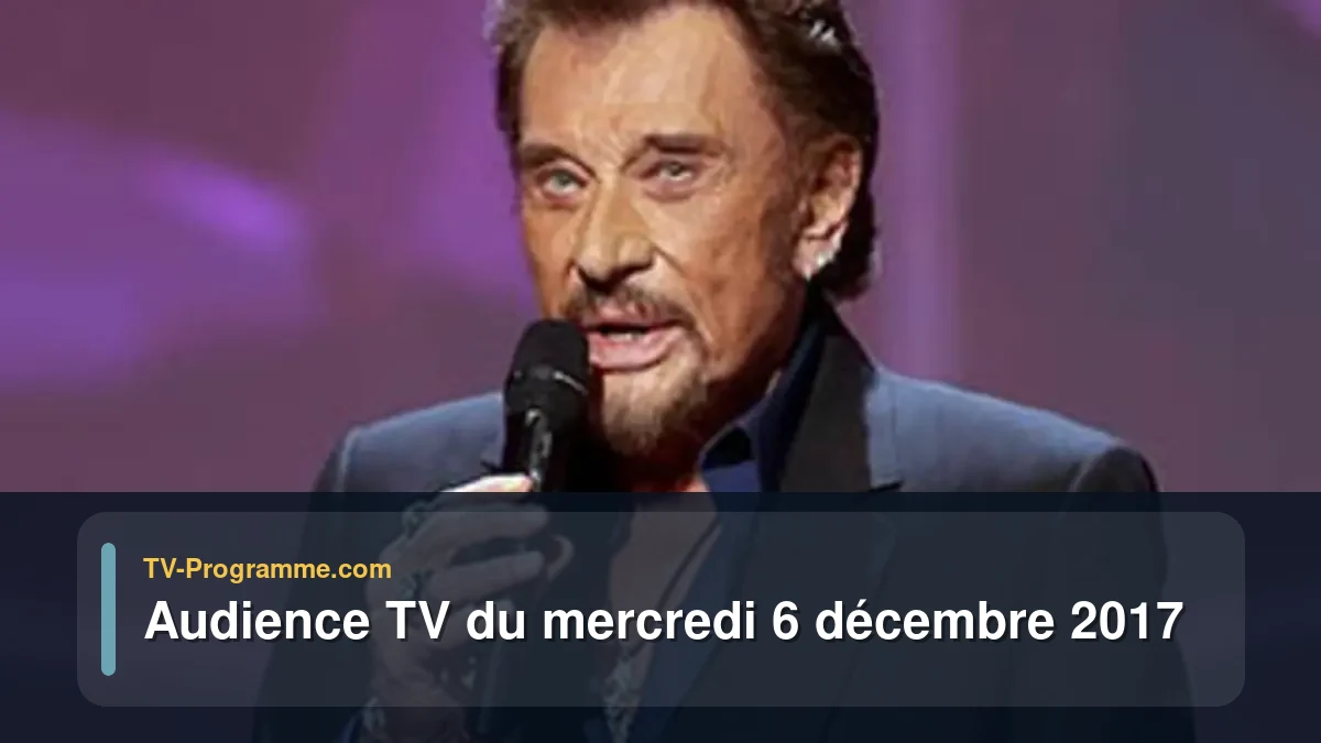 Audiences TV et audimat en prime time du Mercredi 6 décembre 2017