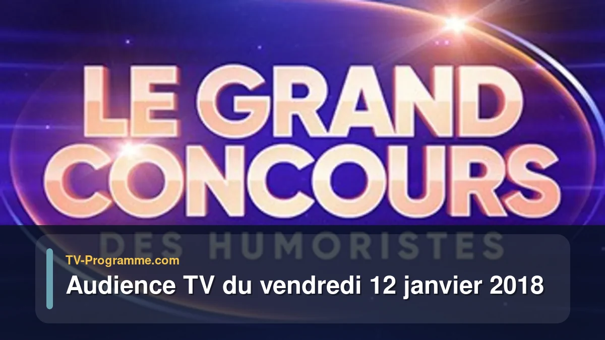 Audiences TV et audimat en prime time du Vendredi 12 janvier 2018