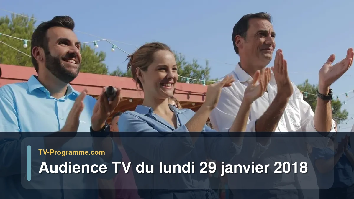 Audiences TV et audimat en prime time du Lundi 29 janvier 2018
