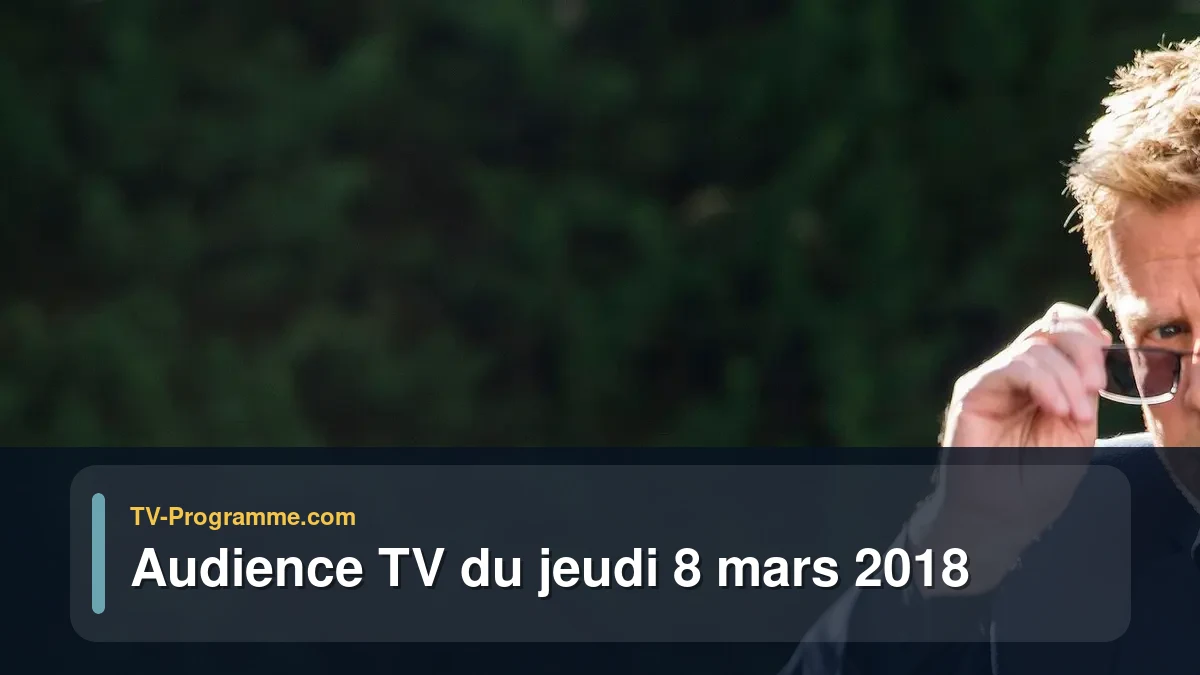 Audiences TV et audimat en prime time du Jeudi 8 mars 2018