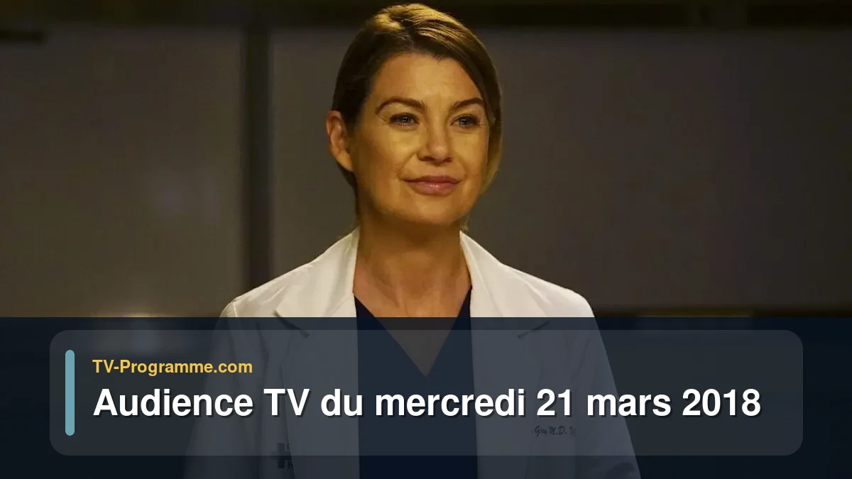 Audiences TV et audimat en prime time du Mercredi 21 mars 2018