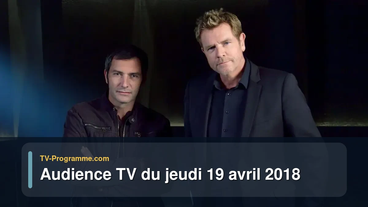 Audiences TV et audimat en prime time du Jeudi 19 avril 2018