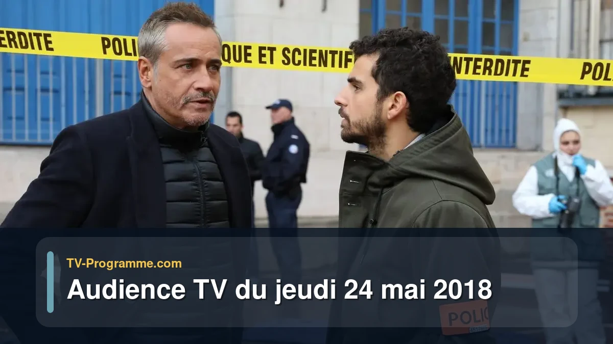 Audiences TV et audimat en prime time du Jeudi 24 mai 2018