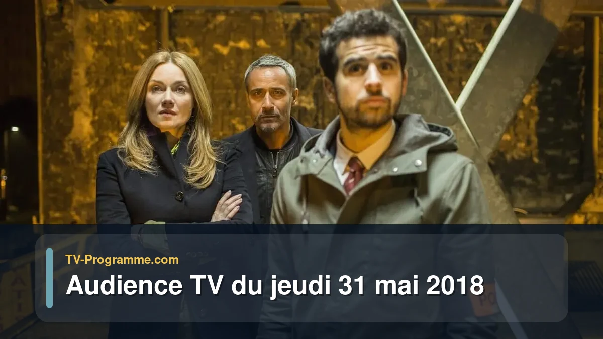 Audiences TV et audimat en prime time du Jeudi 31 mai 2018