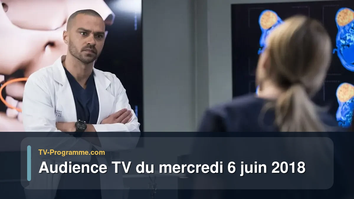 Audiences TV et audimat en prime time du Mercredi 6 juin 2018