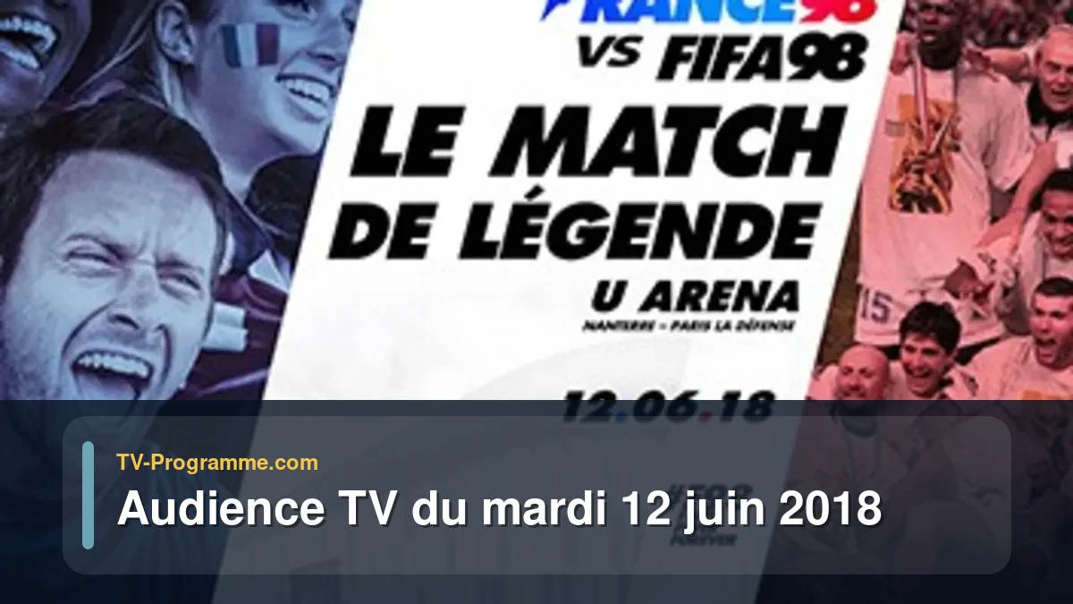Audiences TV et audimat en prime time du Mardi 12 juin 2018