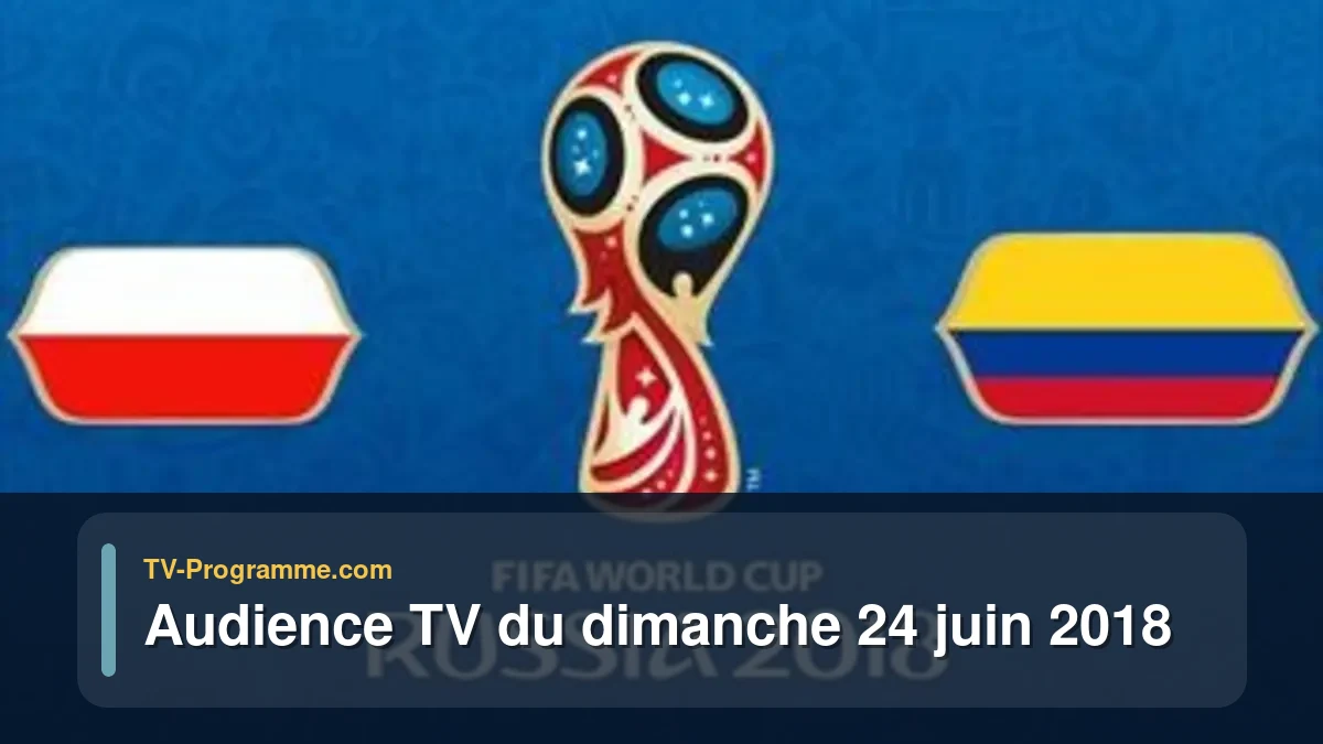 Audiences TV et audimat en prime time du Dimanche 24 juin 2018