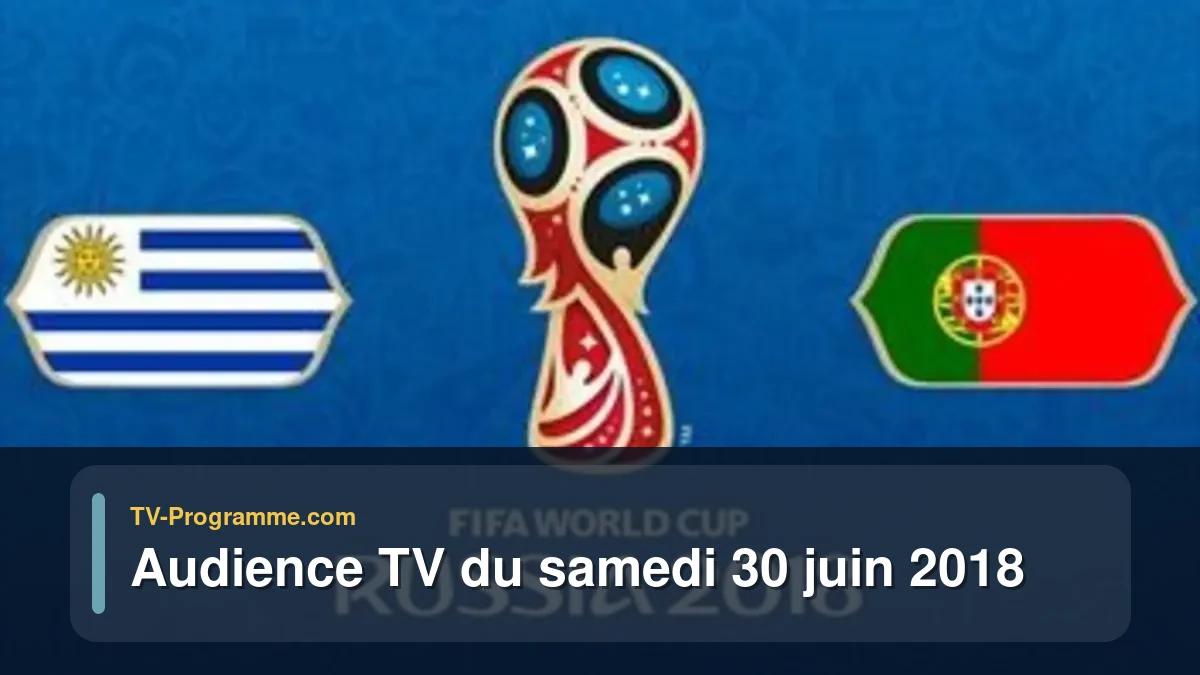Audiences TV et audimat en prime time du Samedi 30 juin 2018