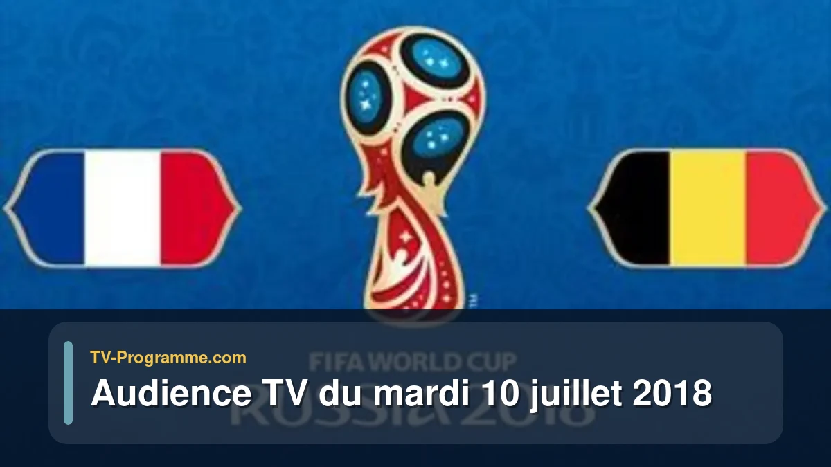 Audiences TV et audimat en prime time du Mardi 10 juillet 2018