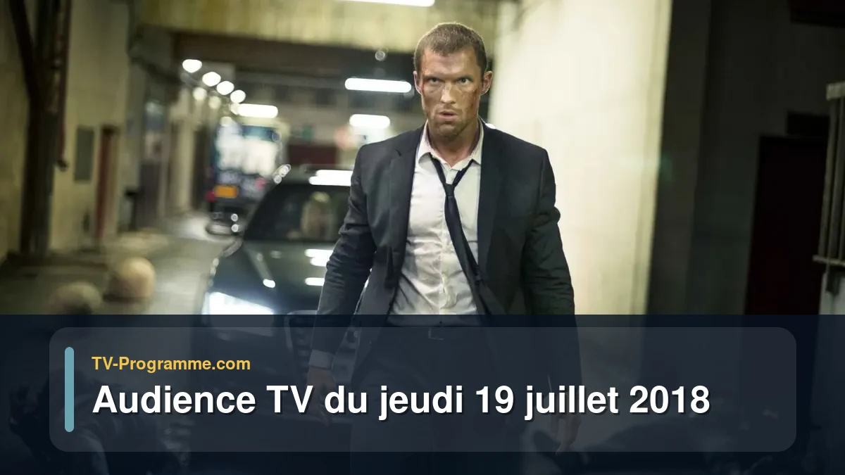 Audiences TV et audimat en prime time du Jeudi 19 juillet 2018