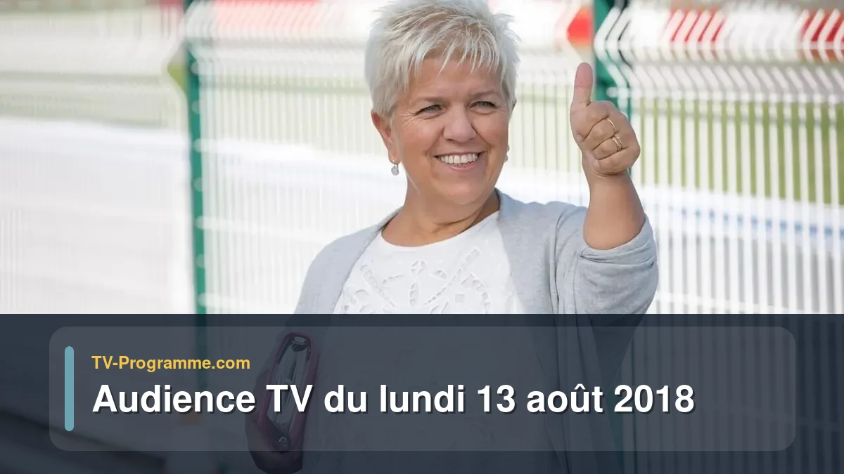 Audiences TV et audimat en prime time du Lundi 13 août 2018