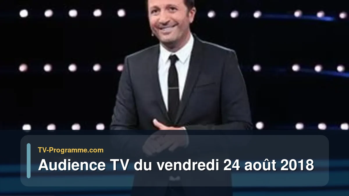 Audiences TV et audimat en prime time du Vendredi 24 août 2018