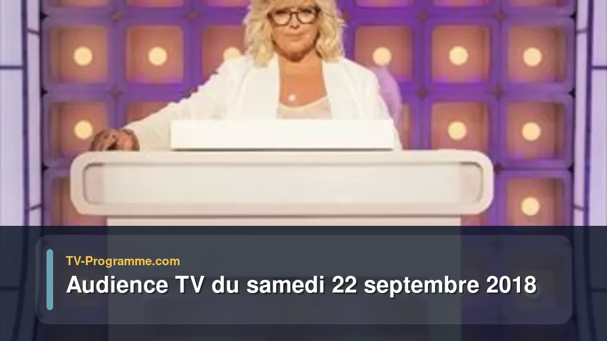 Audiences TV et audimat en prime time du Samedi 22 septembre 2018