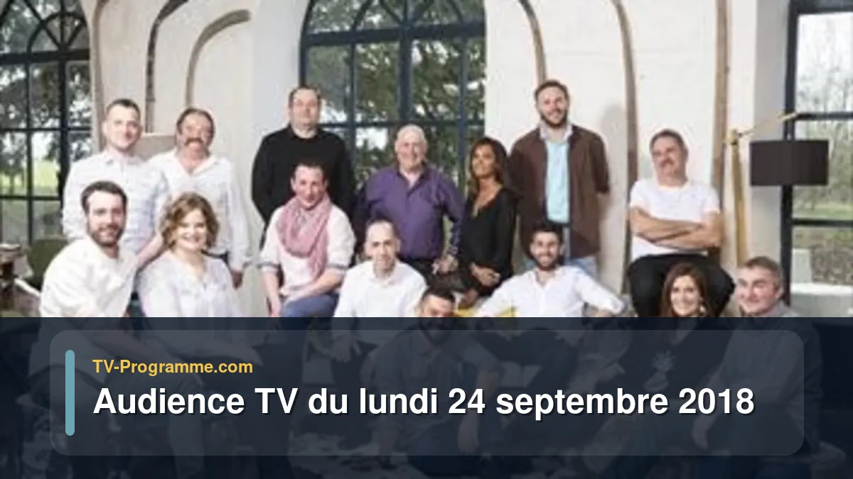 Audiences TV et audimat en prime time du Lundi 24 septembre 2018