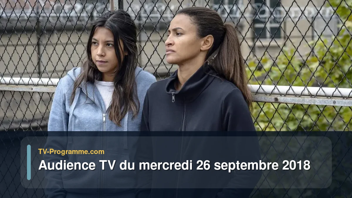 Audiences TV et audimat en prime time du Mercredi 26 septembre 2018