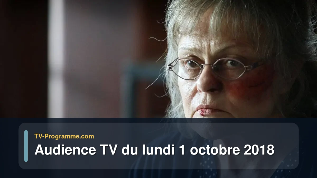 Audiences TV et audimat en prime time du Lundi 1 octobre 2018