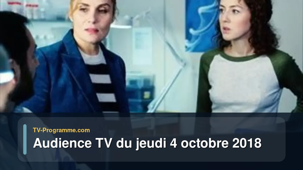 Audiences TV et audimat en prime time du Jeudi 4 octobre 2018