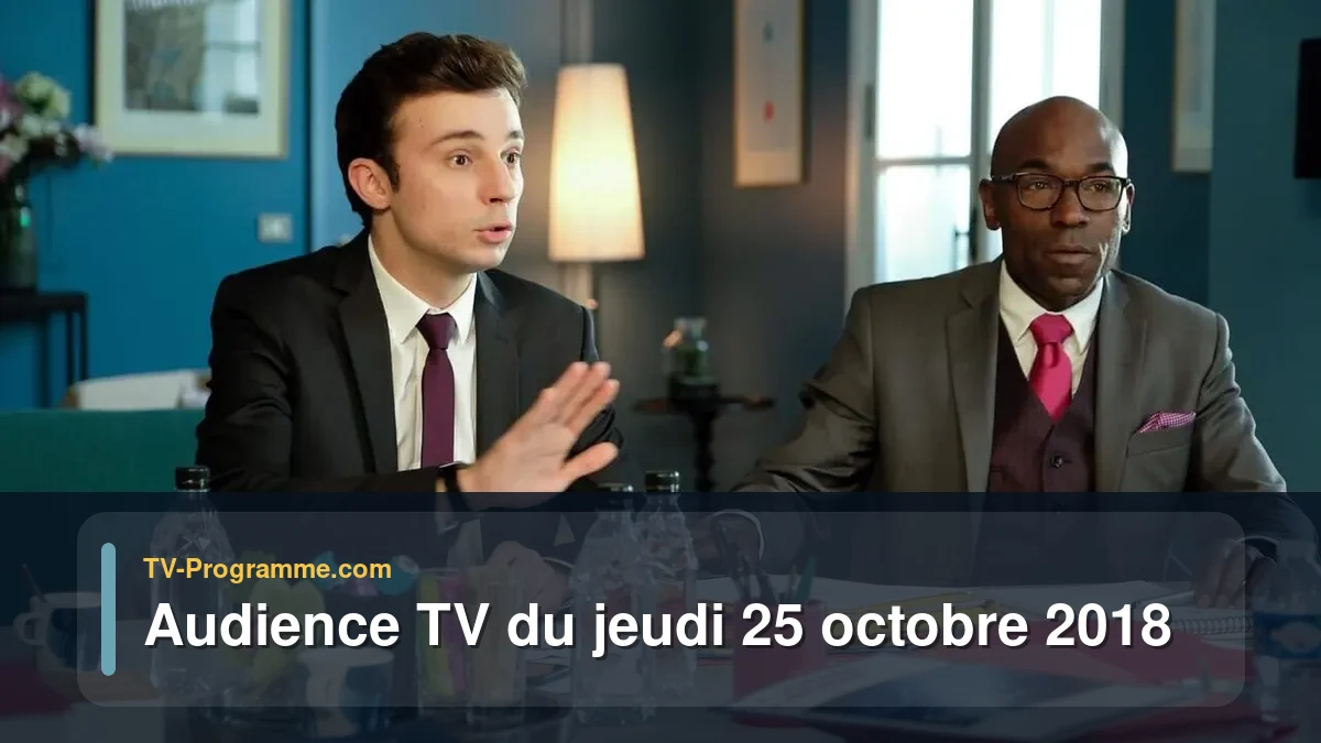 Audiences TV et audimat en prime time du Jeudi 25 octobre 2018