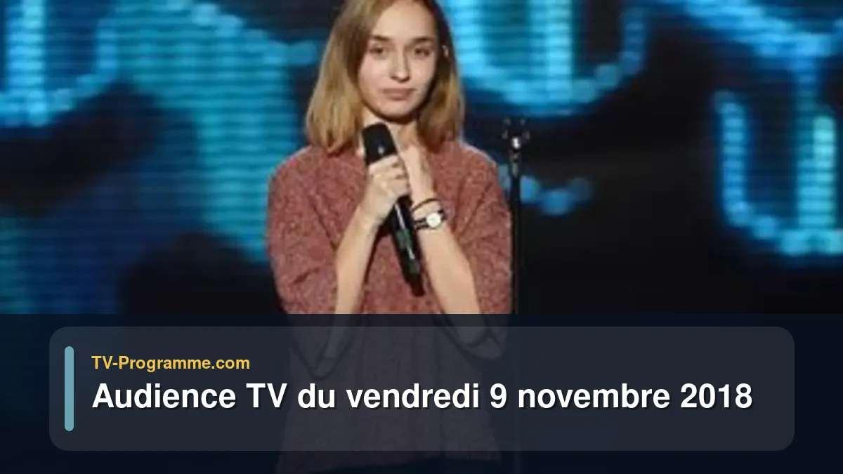 Audiences TV et audimat en prime time du Vendredi 9 novembre 2018