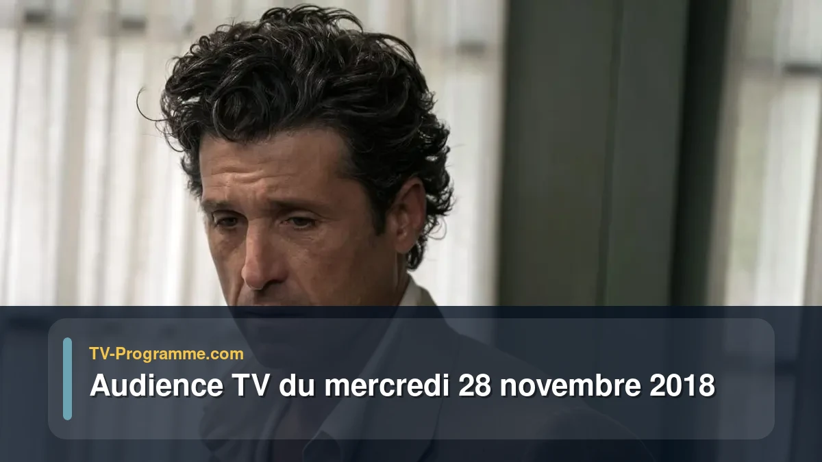 Audiences TV et audimat en prime time du Mercredi 28 novembre 2018