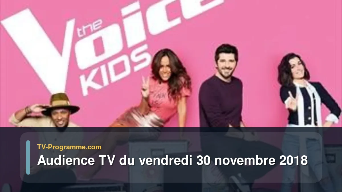 Audiences TV et audimat en prime time du Vendredi 30 novembre 2018